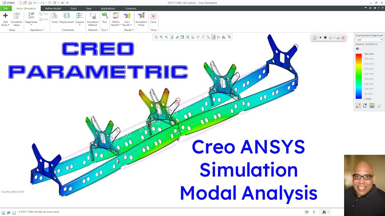 Creo Parametric - Creo Ansys Simulation (CAS) - Modal Analysis