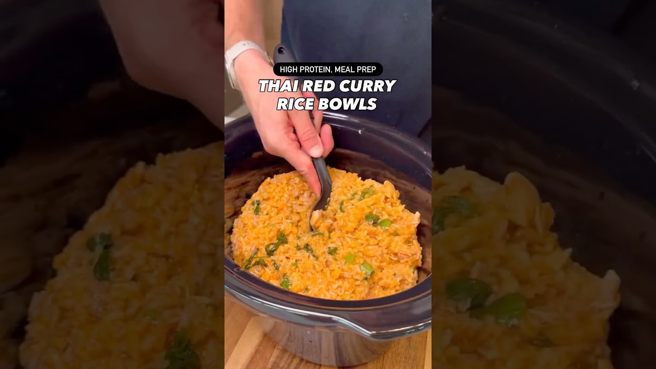 HIGH PROTEIN THAI RED CURRY CHICKEN & RICE #shorts
