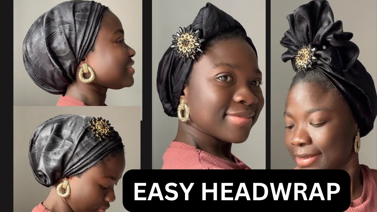 How To Tie EASY HEADWRAP ON YOUR Head || Scarf Headwrap Tutorial