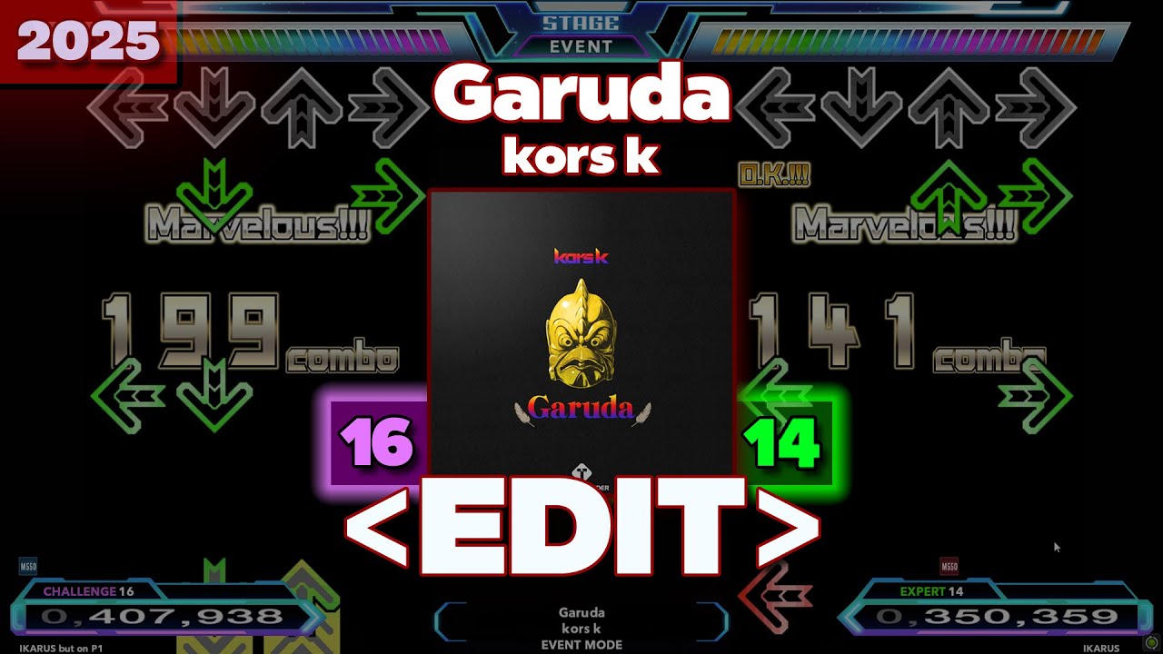 「DDR EDIT」 Garuda (Challenge 16 / Expert 14)