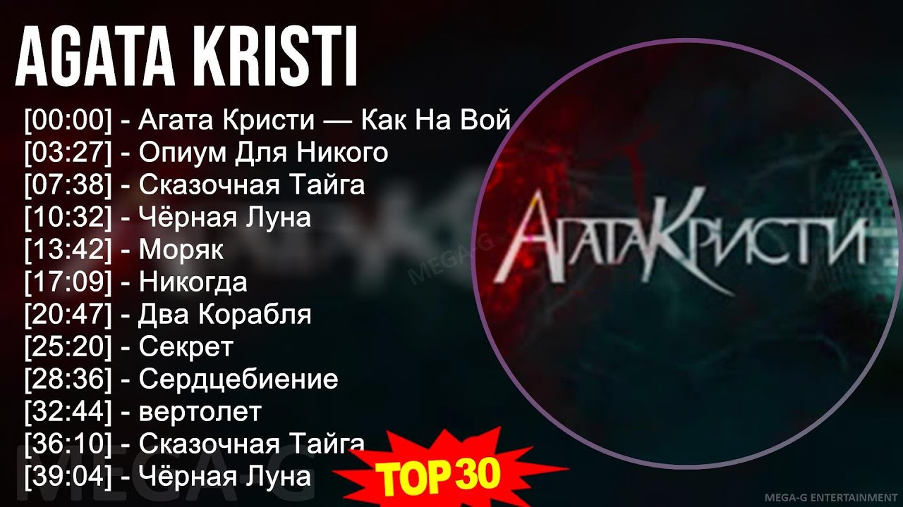 Agata Kristi 2024 MIX лучшие песни - Агата Кристи &mdash; Как На Войне, Опиум Для Никого, Сказочная Та...