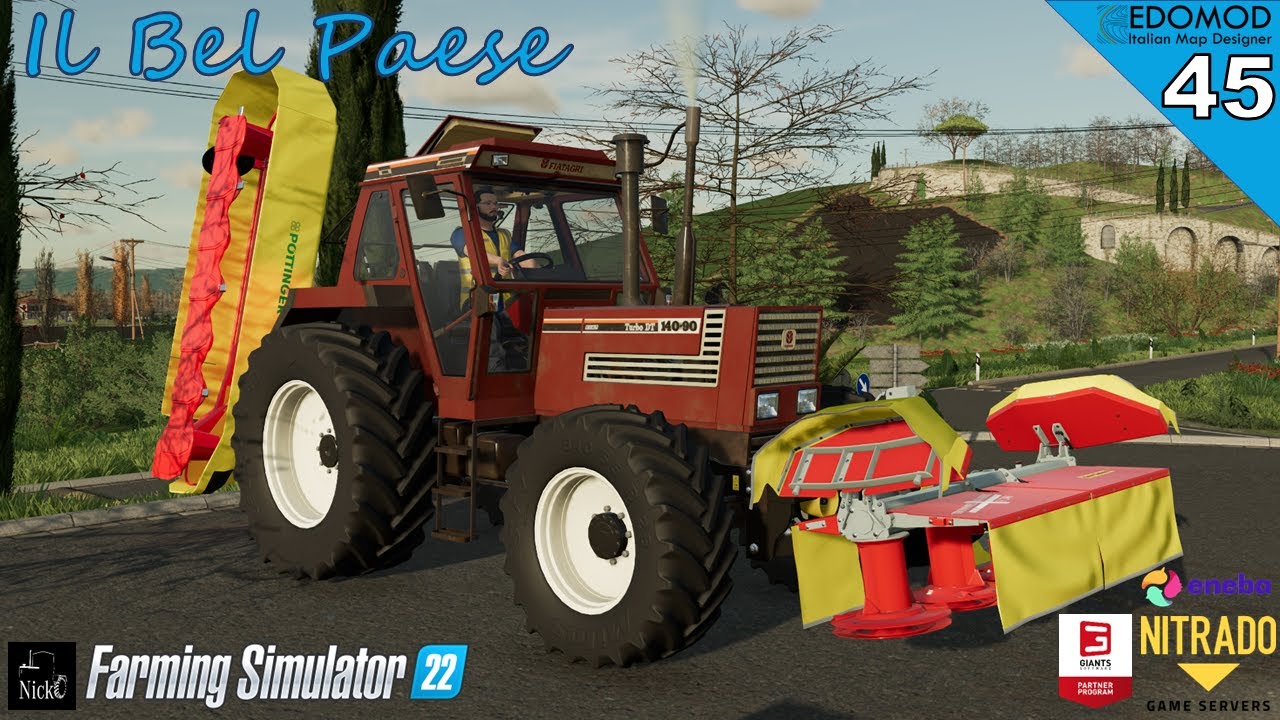 FS22 🗺️ MAPPA ITALIA: Il Bel Paese 🇮🇹 ep.45 Sfalcio erba con il FIAT 140 90 ben attrezzato!