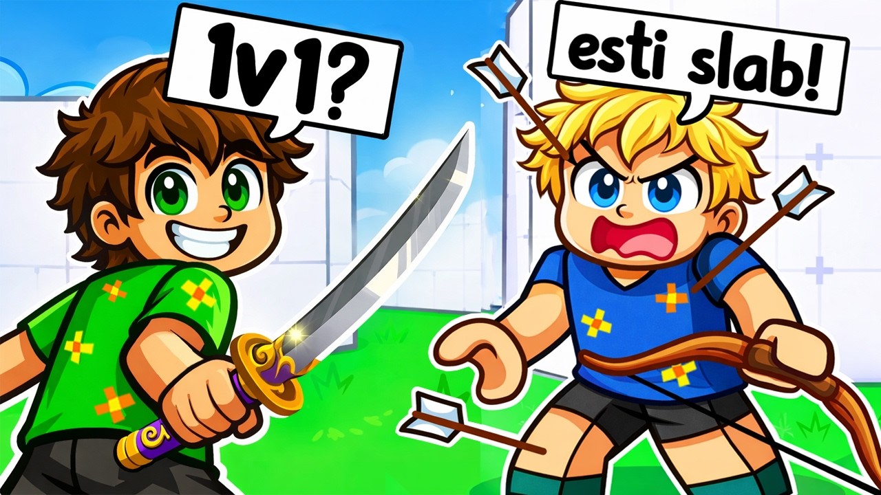 Fratele Meu este *TOXIC*, si dam 1V1 pe ROBLOX RIVALS...