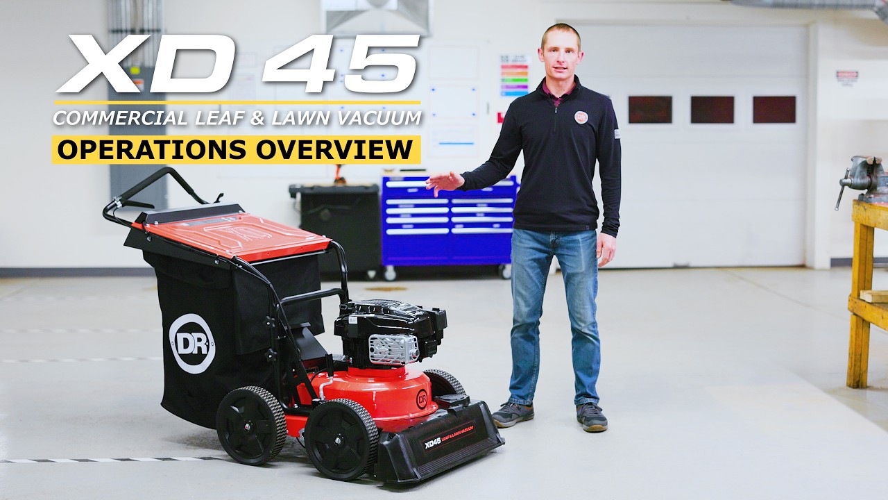- DR Power XD45 Commercial Leaf & Lawn Vacuum Operations Overview