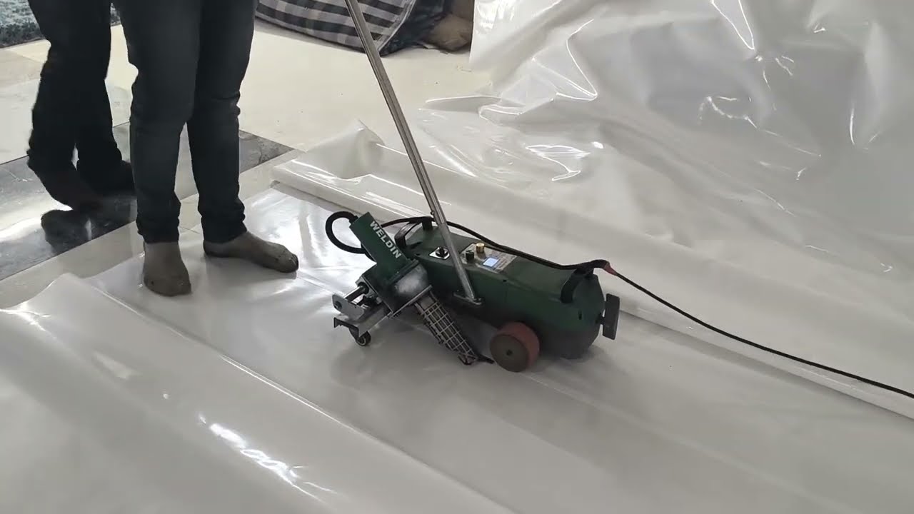 How to pasting pvc coated heavy fabric 
