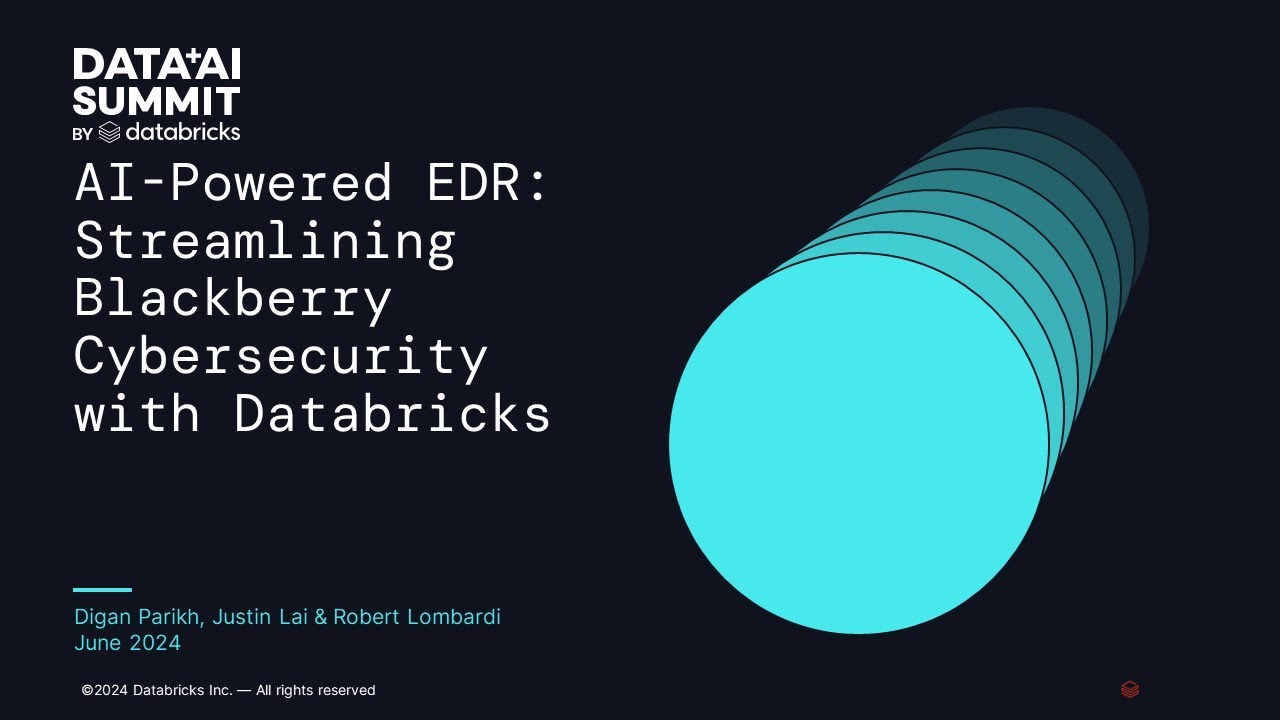 AI-Powered EDR: Streamlining Blackberry Cybersecurity with Databricks