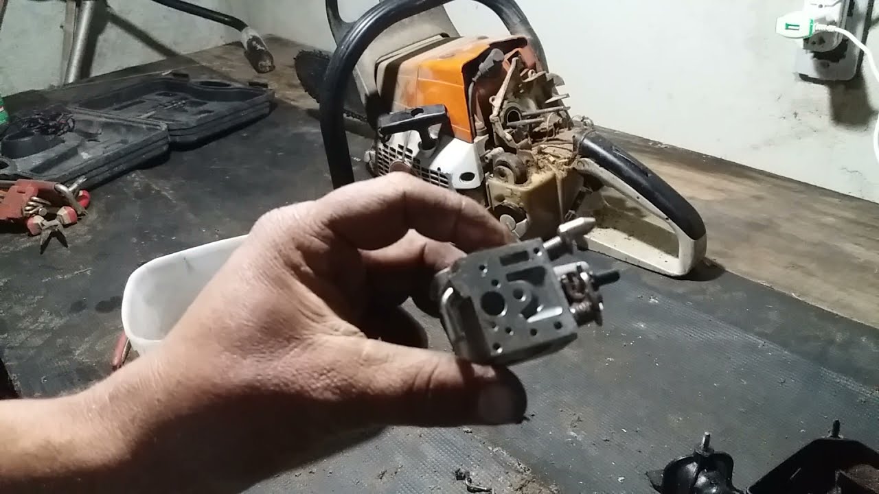 Motossera STIHL ms361 não ligava limpeza de carburador resolveu