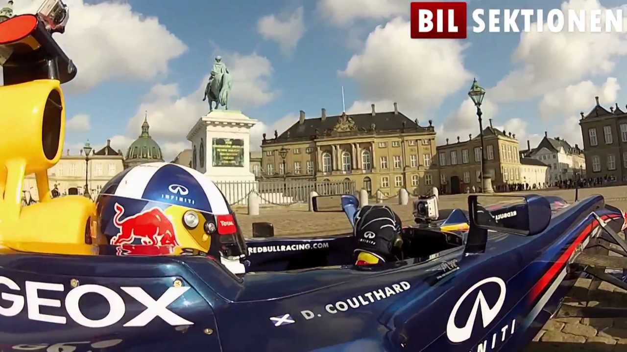 David Coulthard drives Red Bull F1 racer in Copenhagen