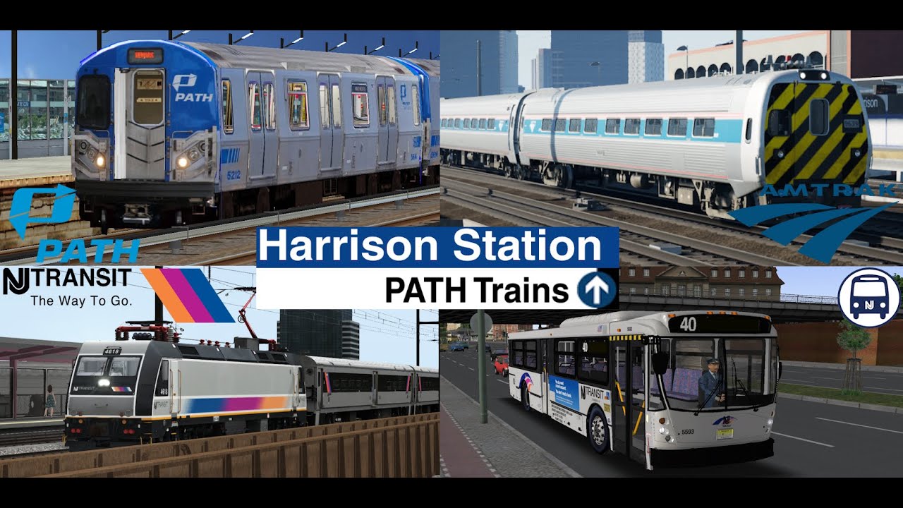 Haisson Station on the PATH Train, NJ Transit, Amtrak and  bus 40 Openbve,TSW 4,TSC and OMSI 2