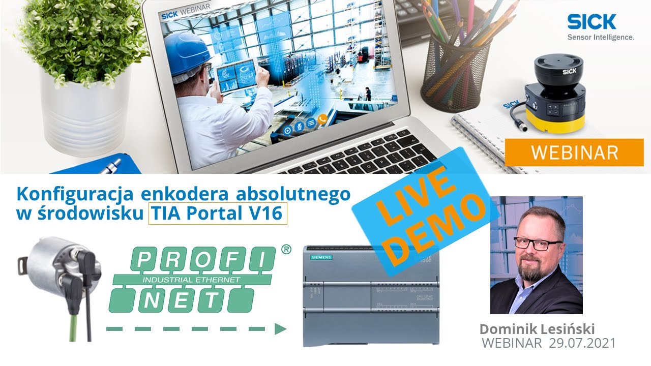 SICK Webinar | Konfiguracja enkodera absolutnego z interfejsem Profinet w środowisku TIA Portal