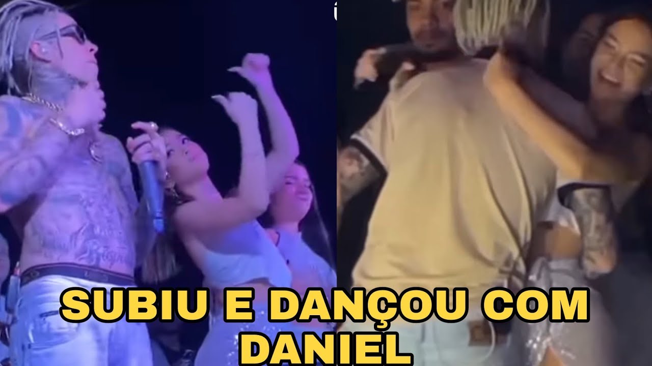 Mel Maia sobe no palco do MC Daniel e da um show junto com ele