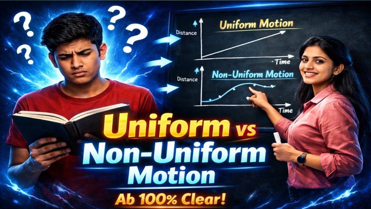 Class 9 Science | Motion Chapter – Uniform & Non-Uniform Motion Explained Clearly 🔥 