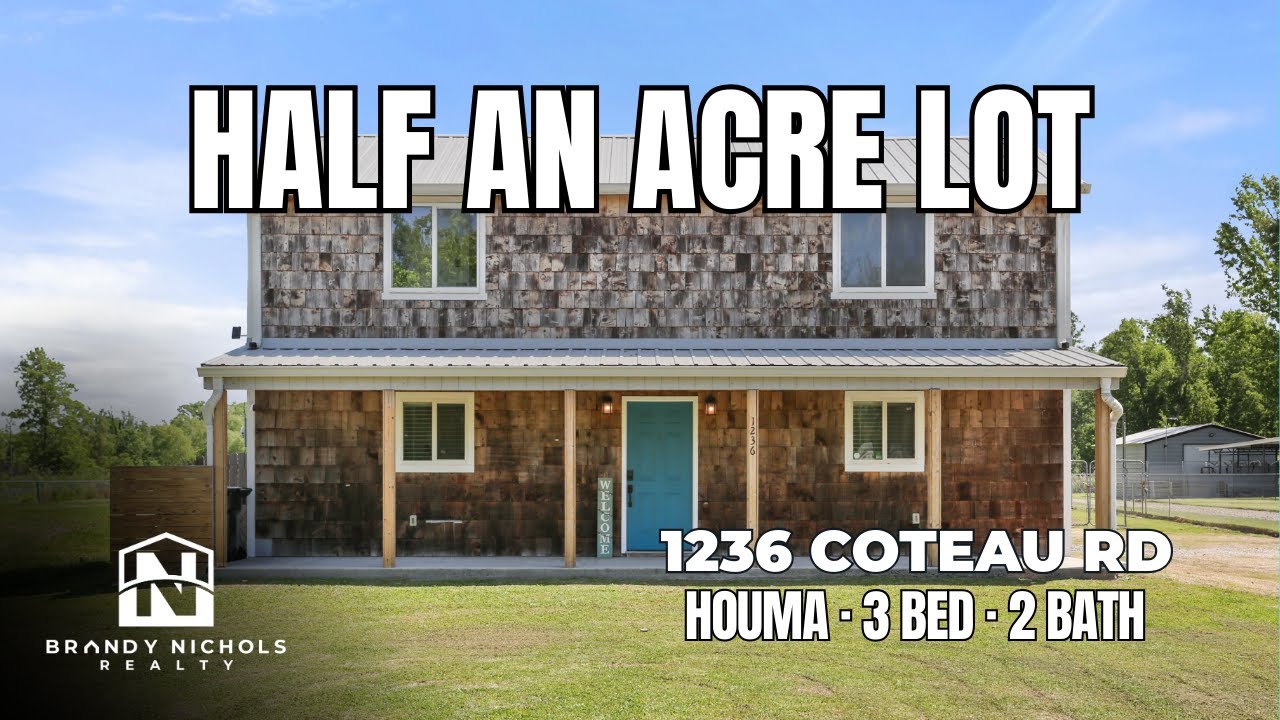 Country Home for Sale in Houma LA | 1236 Coteau Rd | Terrebonne Parish Home Tour
