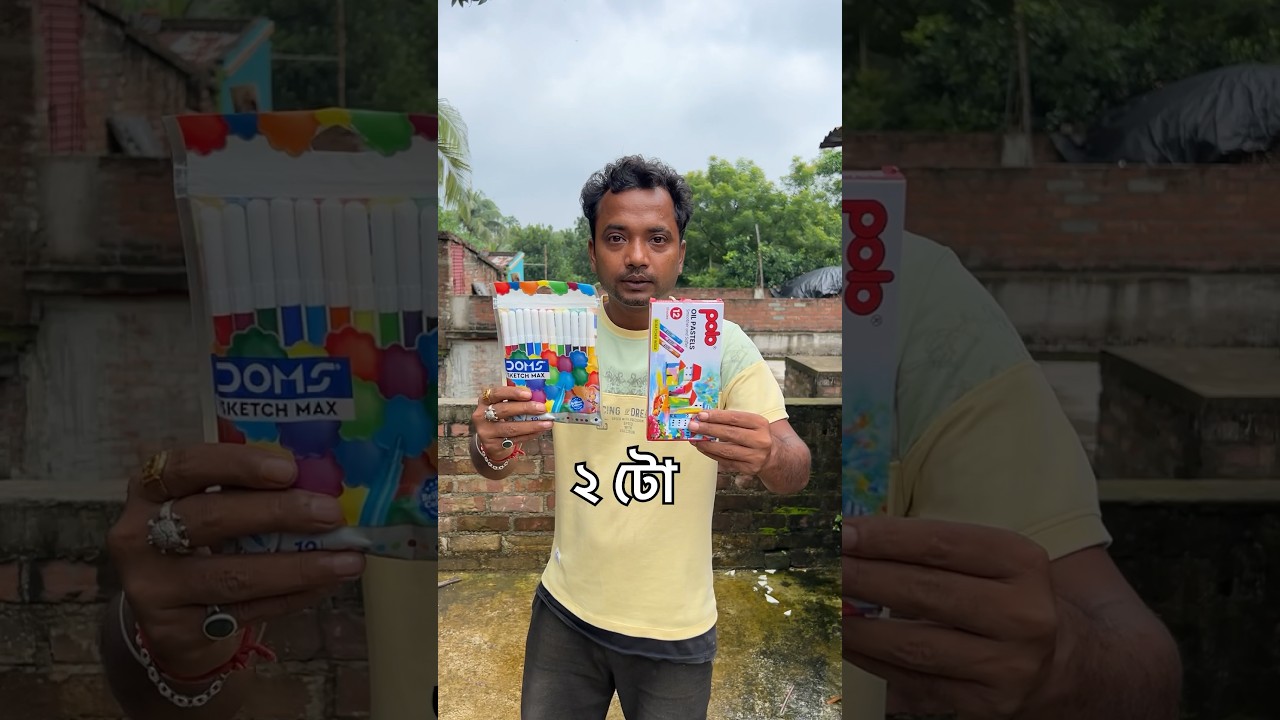 Crayon 🖍️ Color Vs Marker Color Which Colour is Best ?? Bengali mini blog #shorts 😵