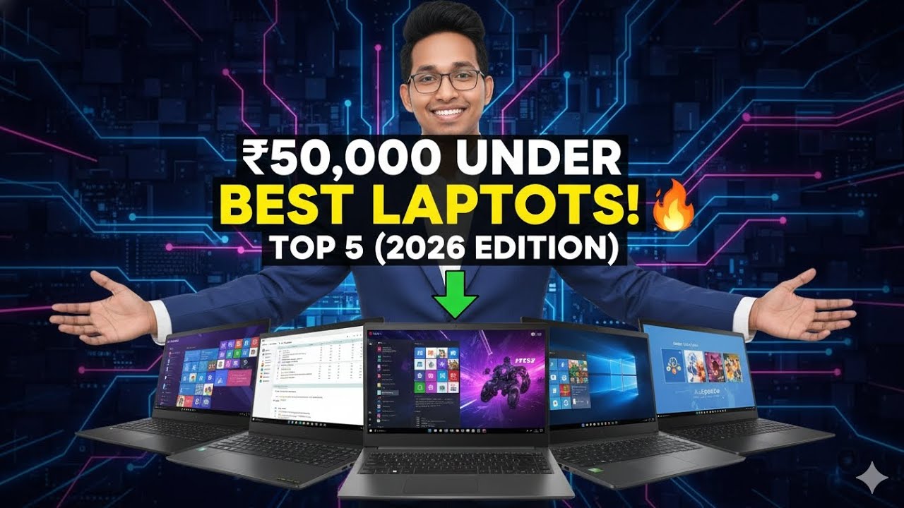 Top 5 Best Laptops Under 50000 (2026) 🔥 Gaming, Coding & Students Special