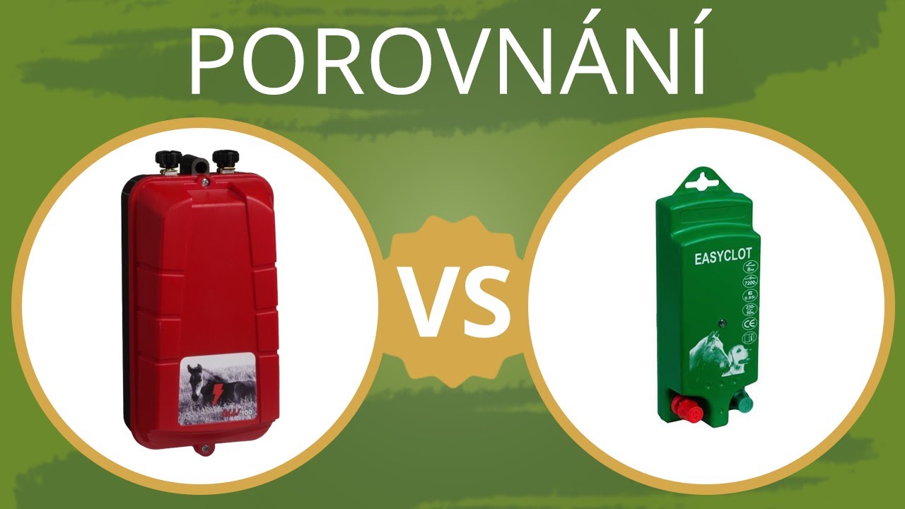 Porovnání zdroje pro elektrický ohradník Olli 100 a Chapron Easyclot