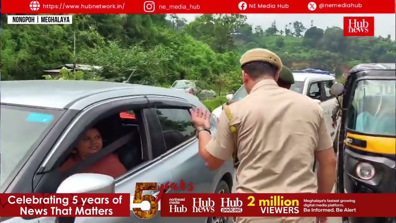 Nongpoh police fined traffic violators and collected ₹1 lakh in just one hour