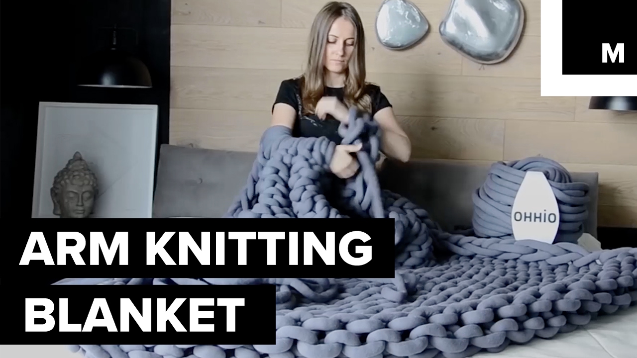 Chunky blanket yarn to knit with your arms