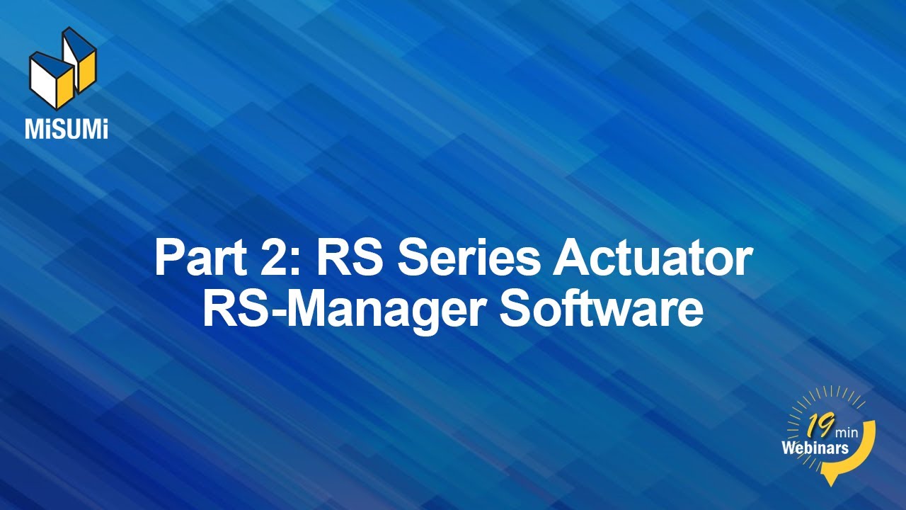Ball Screw Driven Actuators 202: Robot Series Actuators: Software Manager Programming