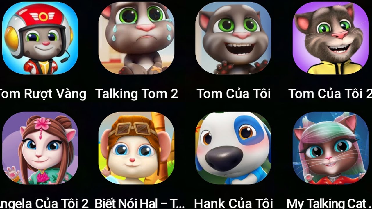 Talking Tom Angela,My talking Cat Lily,Talking Tom 2,Hank Cua Toi,