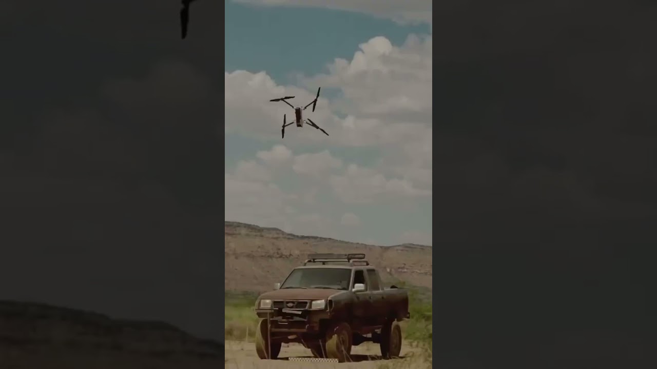 OMGGGGG😱 Explosive drone blows up car! #drone #dronevideo #drones #car #explode #shorts