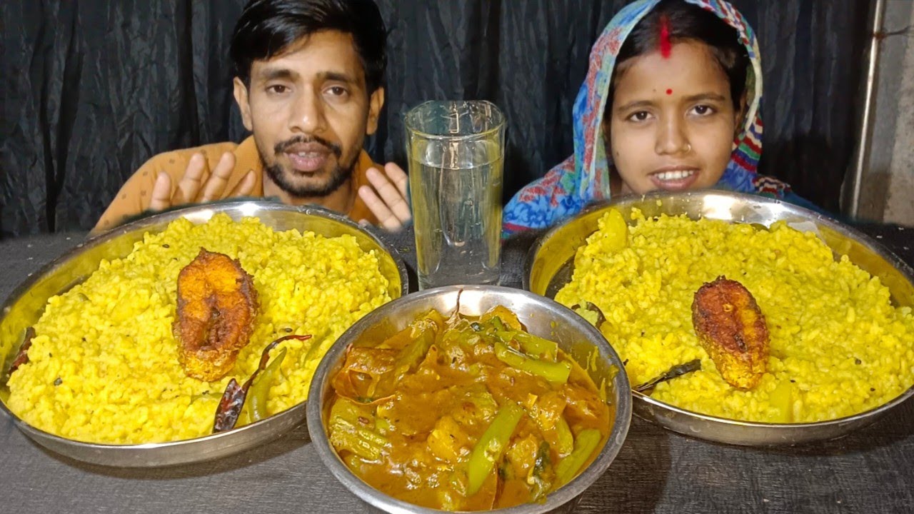 Khichuri, Rui Fish Fry and Labra Eating Challenge | Pure Bengali Taste | খিচুড়ি রুই মাছ ভাজা ঘ্যাট 
