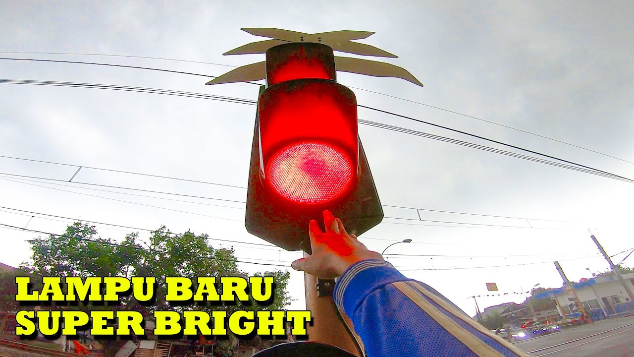 MEMEGANG Lampu Flasher UNIK Palang Perlintasan kereta api JPL 21 Poris