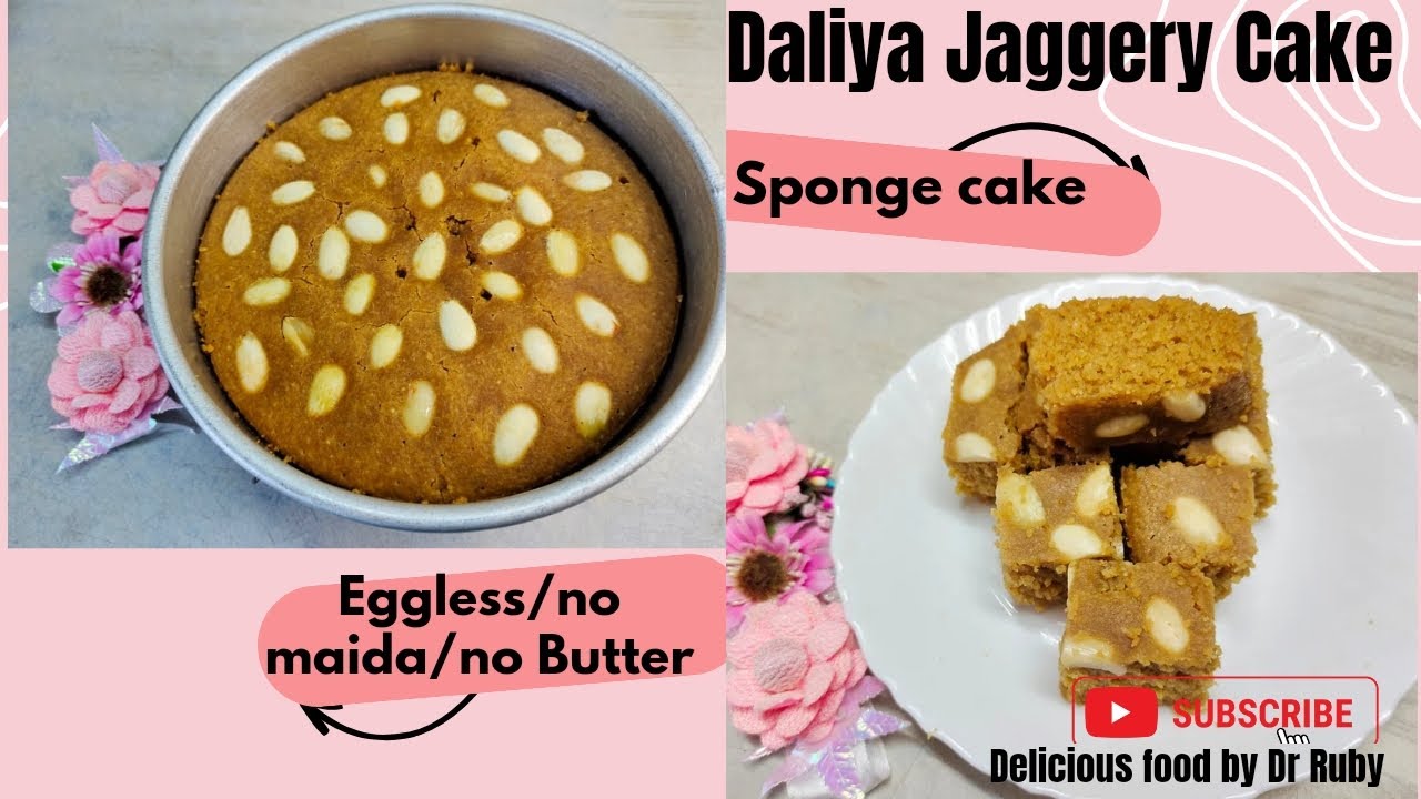 Egg less Dalia Jaggery Cake|Healthycake|Withoutsugar|no butter|no maida|tasty|Delicious foodbyDrRuby