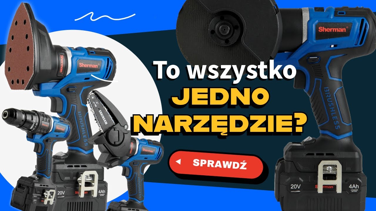 Sherman - narzędzia typu MULTITOOL 3w1 / 4w1 / 5w1 #elektronarzędzia #tools #powertools #diy 