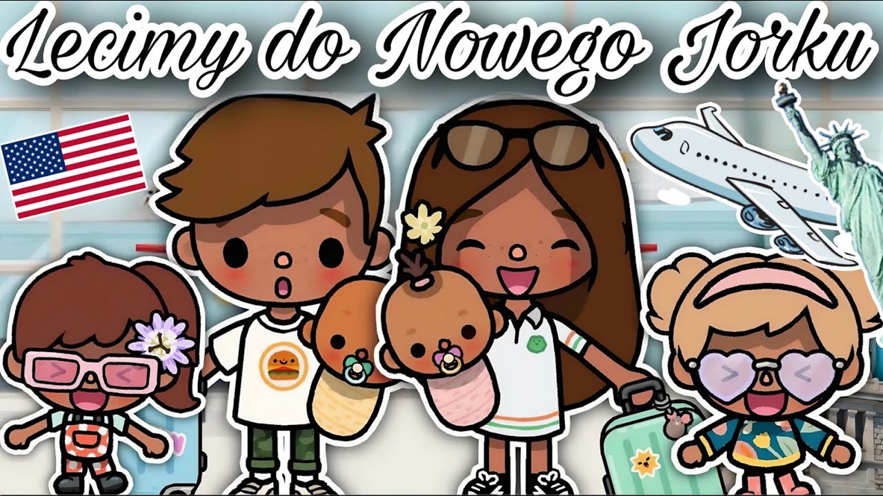 [CZĘŚĆ1] LECIMY DO NOWEGO JORKU ✈️🇺🇸 | ESTETYCZNY FILM | TOCA BOCA HISTORYJKI PO POLSKU |