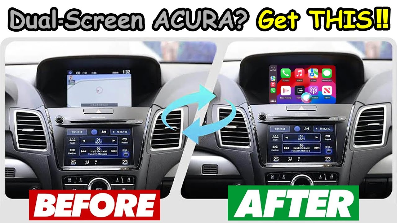 Acura MDX RDX TLX ILX RLX Honda Odyssey 2013-2019 Dual-Screen Models Wireless CarPlay & Android Auto