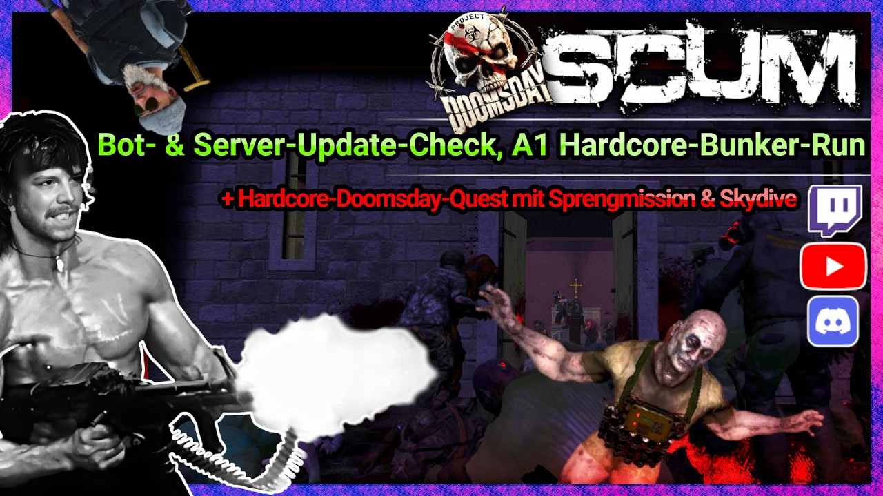 🔞 SCUM 🔥 A1 Hardcore-Bunker-Run, Community-Quests & Skydive! 🔥 Stream Teil 2/2 vom 08.02.2026