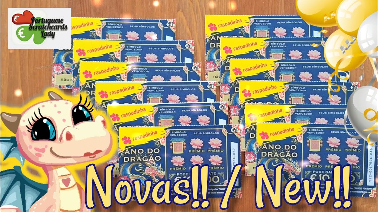 💥NOVAS Raspadinhas ANO do DRAGÃO!🐲..Tive SORTE?!😉🍀/💥NEW Scratchcards YEAR of the DRAGON!🐲..LUCK?!😉🍀