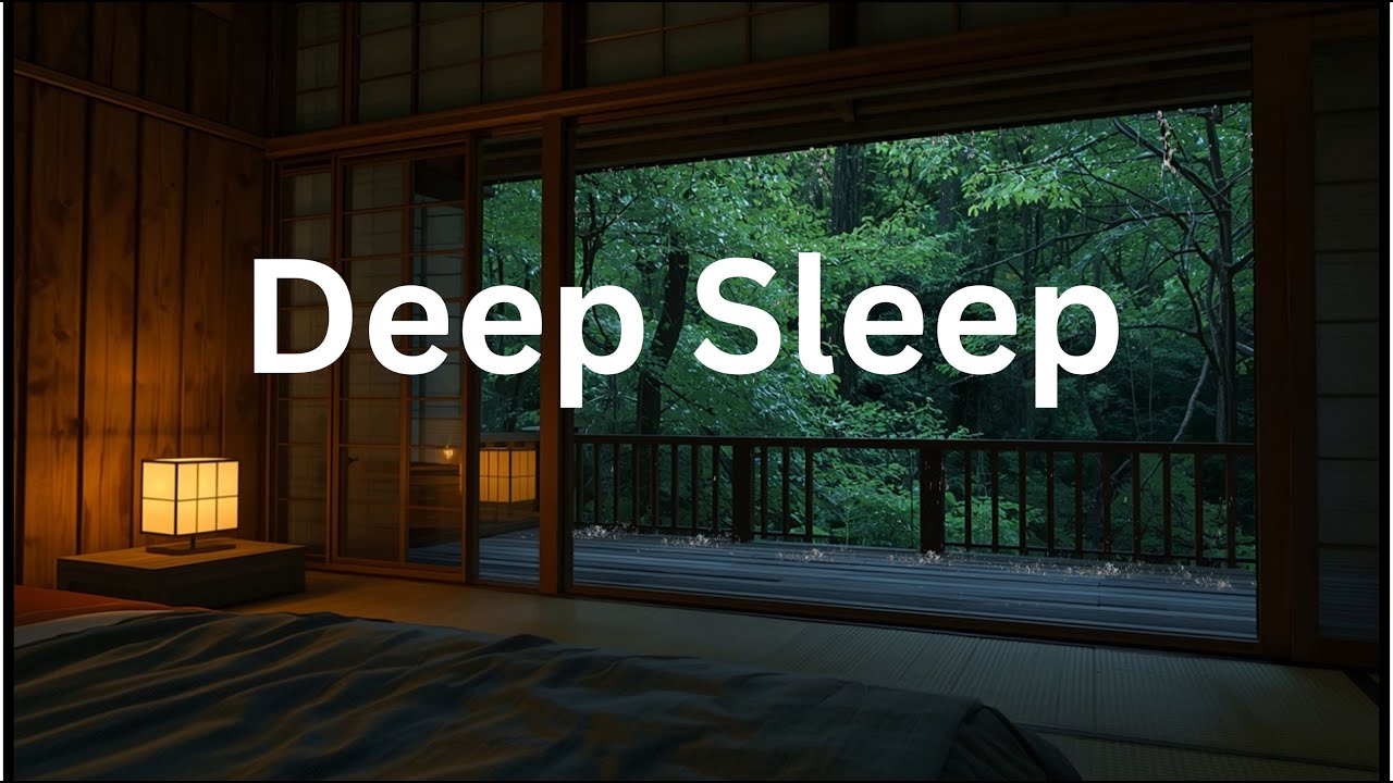 Deep Sleep Music 🌲 Rainy Forest Night | Soft Piano