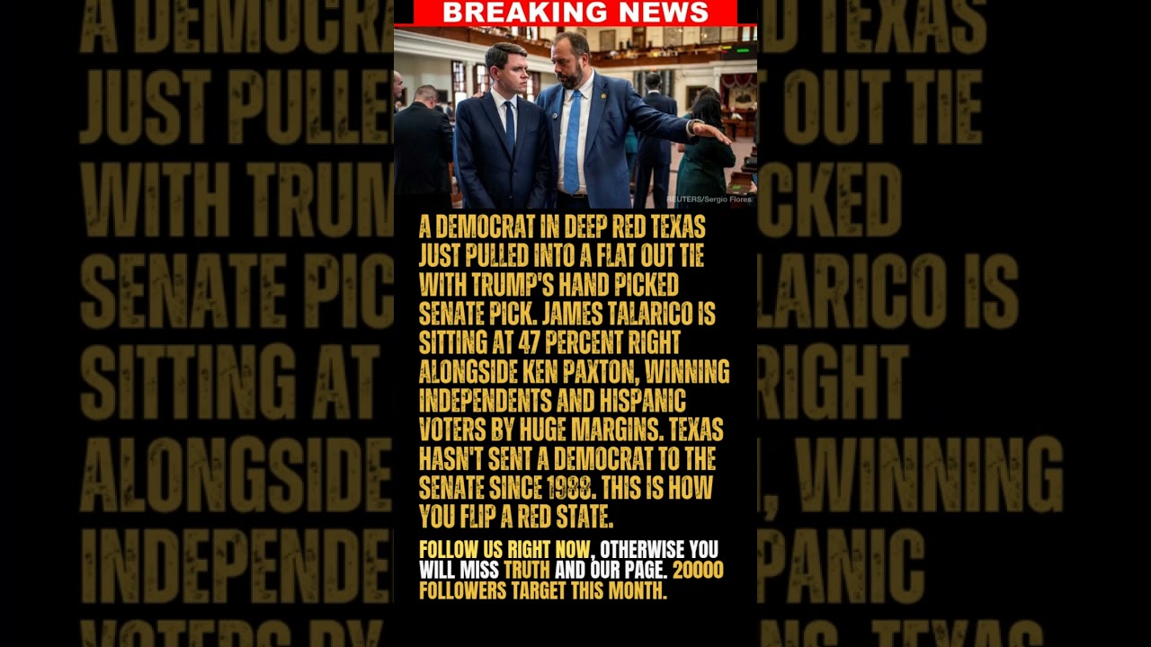 BREAKING: Democrat in deep red Texas just pulled even with Trump&rsquo;s hand picked senator