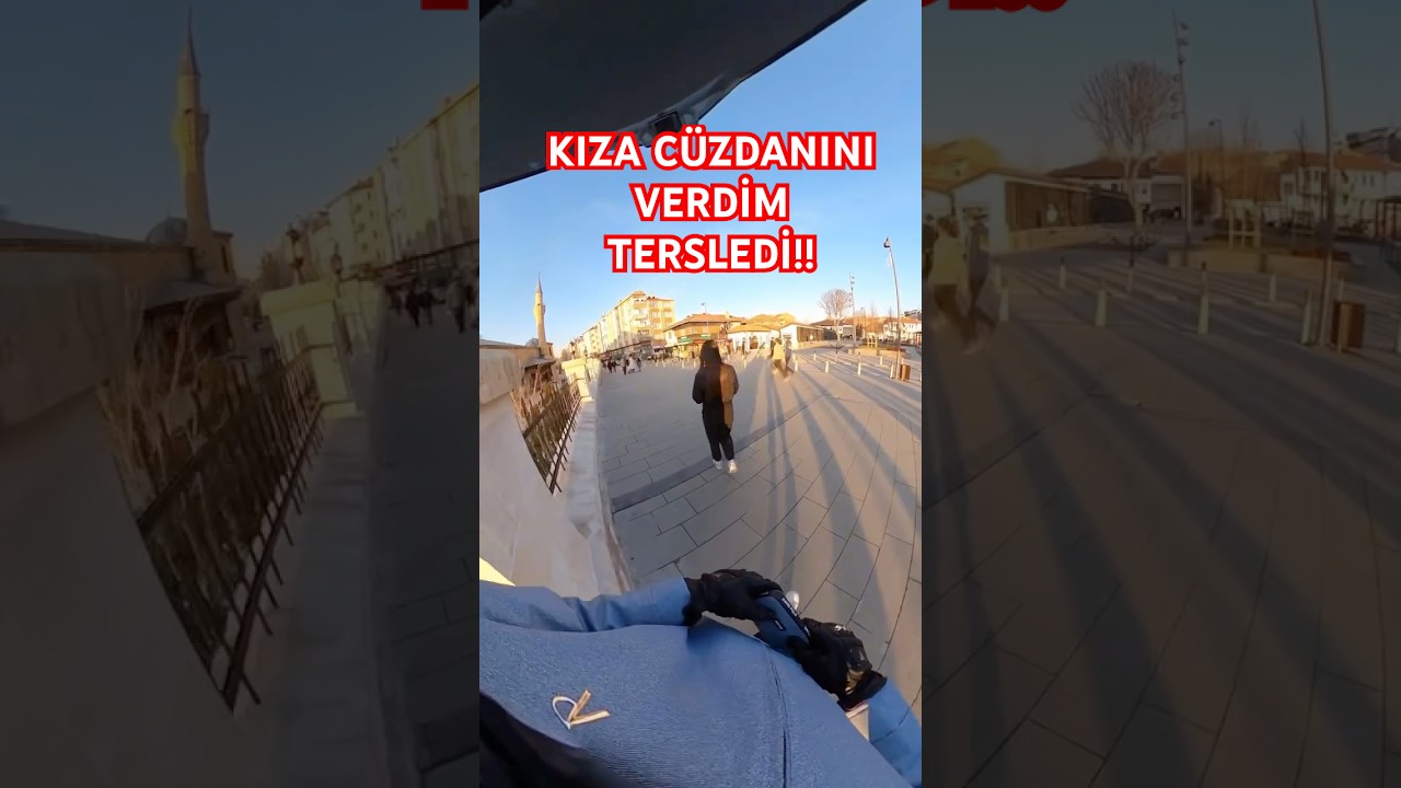 C&uuml;zdanını d&uuml;ş&uuml;ren kıza yardım ettim pişman oldum #motobike #motorcycle #smartphone #motovlog #bike