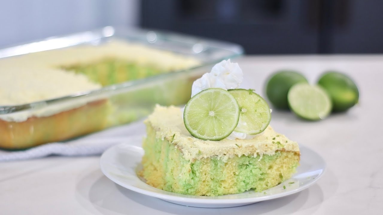 Lemon/ Lime Poke Cake using a Box Cake mix | how to instantly turn a box cake to homemade