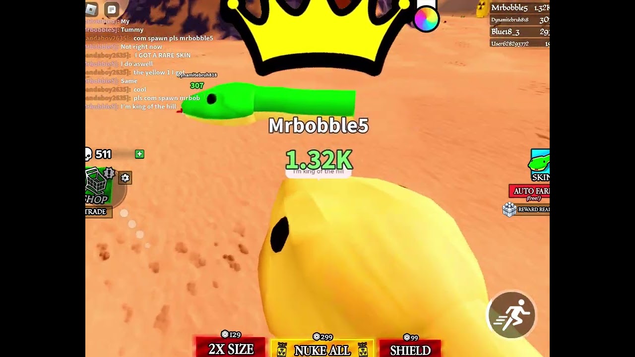 Playing be a snake with my friend