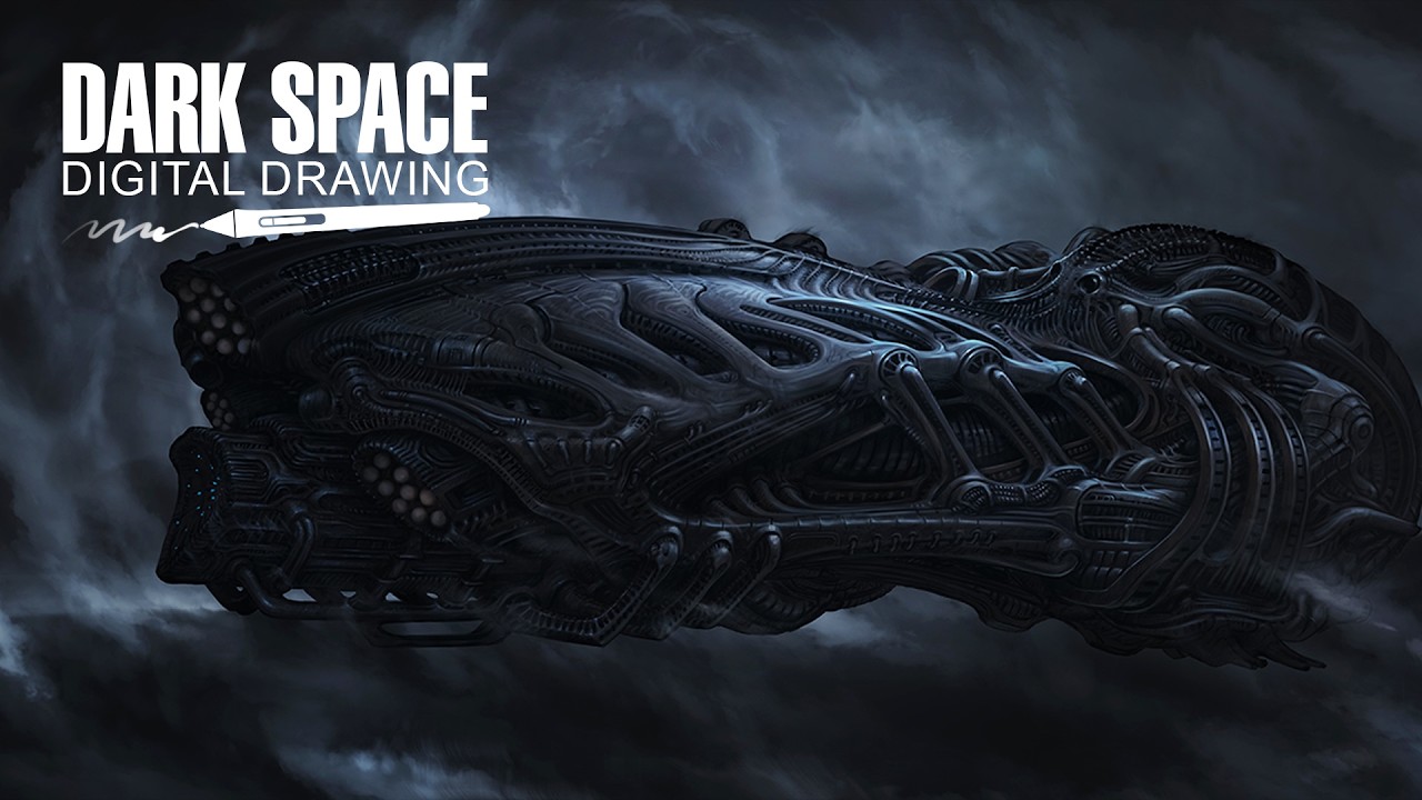 Инопланетный космический корабль [процесс рисования] | Alien spaceship [speedpaint]