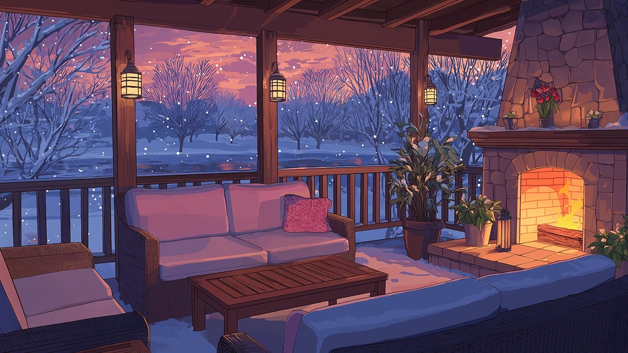Cozy Winter Cabin Ambience ❄️ Relaxing Jazz Piano & Crackling Fireplace to Study, Read & Focus