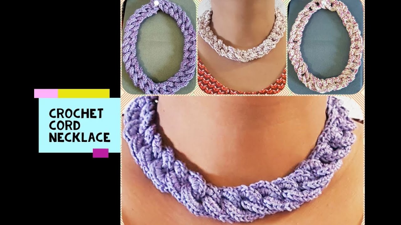 How to make Crochet Cord Necklace (Hindi/English)