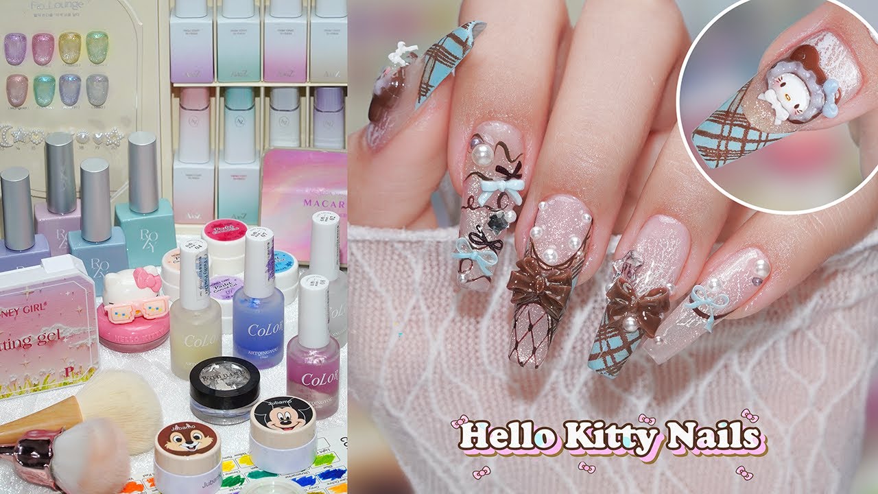 Nail ASMR | Hello Kitty's Nails🐱💤2 Hours of Relaxing & Satisfying Nail Art | No Talking