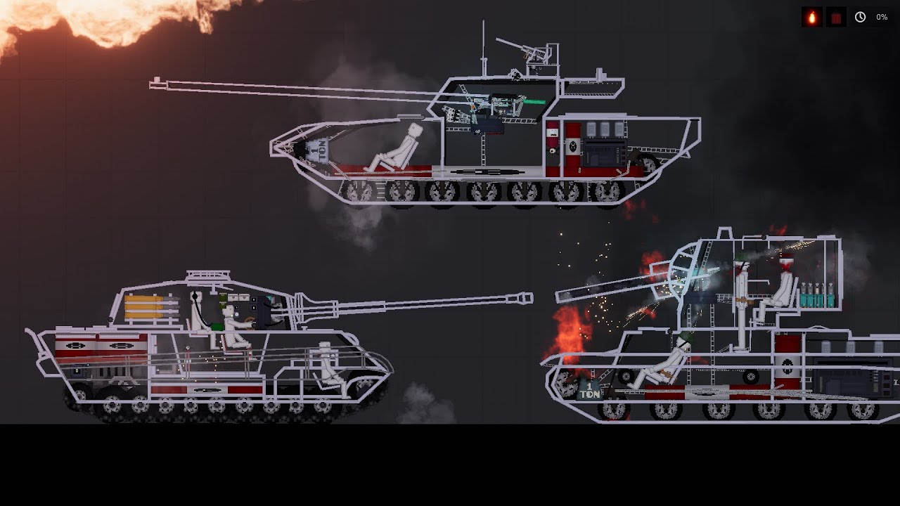 Tank Tournament in People Playground!!-Voice characters