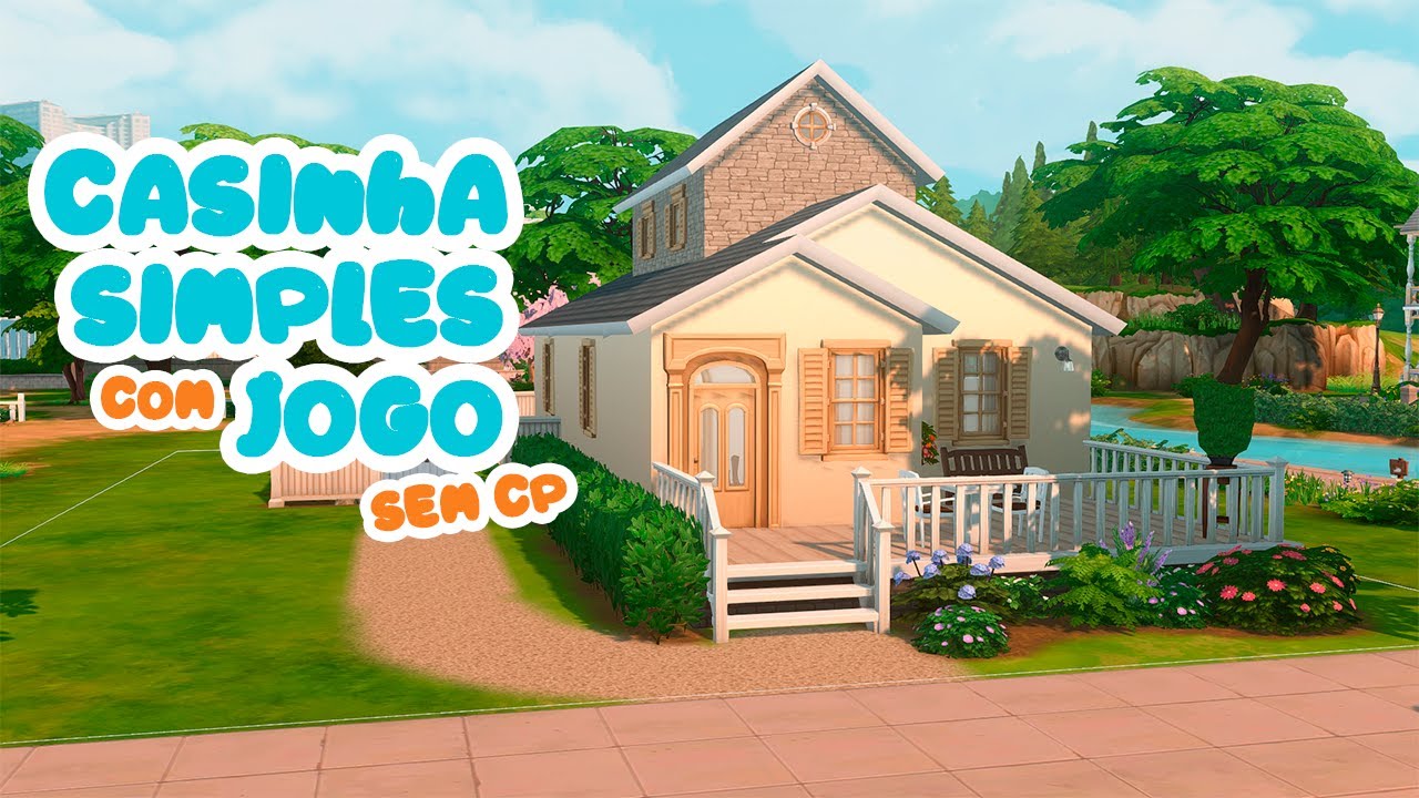 Casinha Simples com Jogo Base 🏠 | Sem CP | The Sims 4 | Speed Build