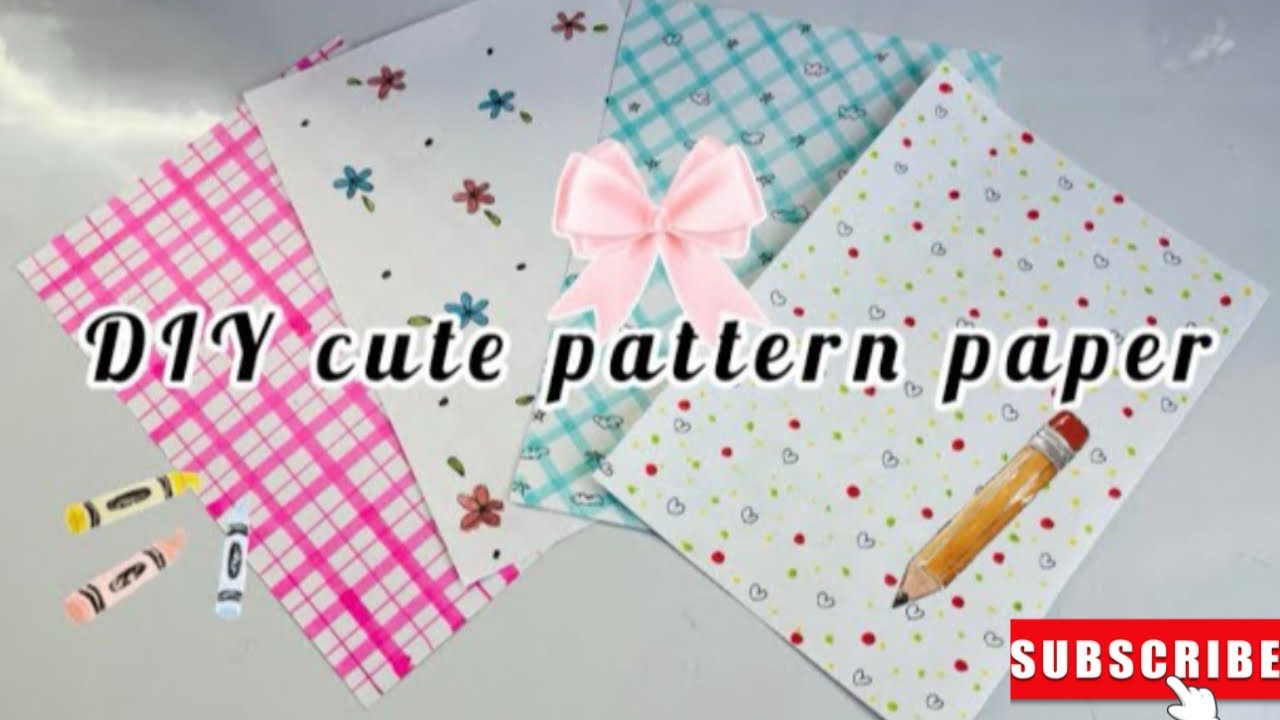 DIY pattern paper/ how to make pattern papers at home 