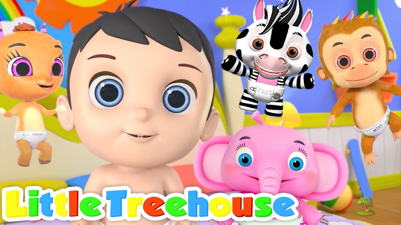 Five Little Babies Jumping on the Bed | Wheels On The Bus | Johny Johny Yes Papa | lth