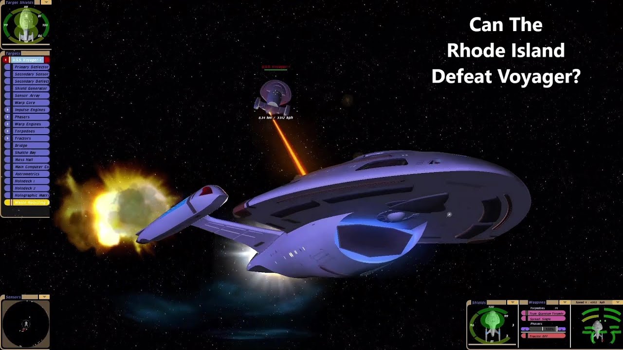 Can The Rhode Island Defeat USS Voyager? | Star Trek Ship Battle | Star Trek Voyager |