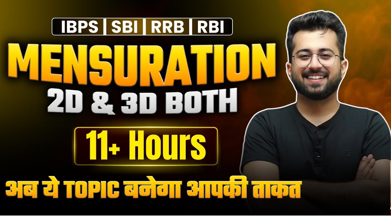 🔥 Complete Mensuration 2D & 3D - One Shot | All Bank Exams | Quant by Aashish Arora | अब आएगा मज़ा