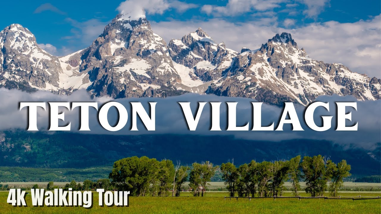 Teton Village: Wyoming's Mountain Escape 🇺🇸 | 4K Walking Tour | Scenic Beauty and LuxuryExploring