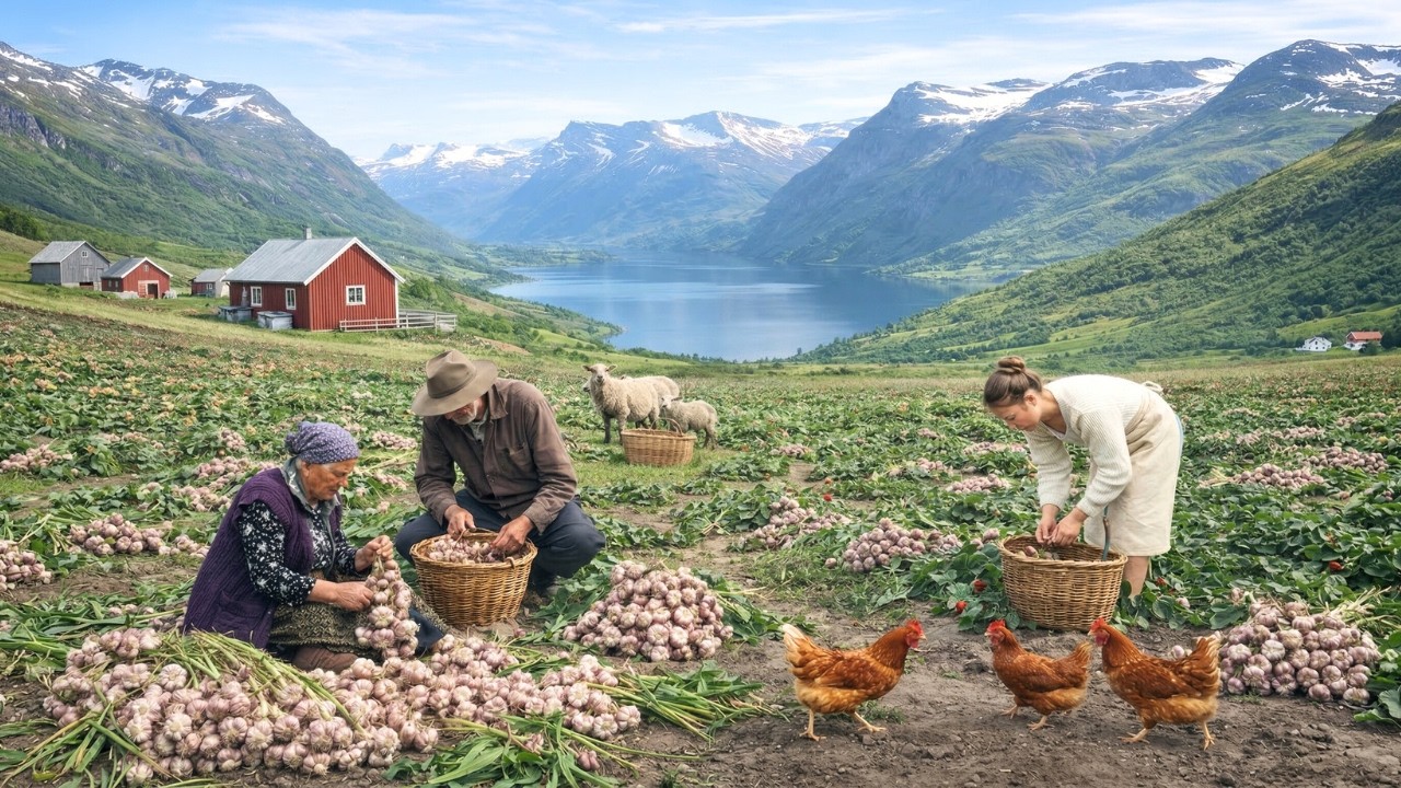 Traditional Garlic Pickling From a Garden Harvest - Preserving Fresh Garlic for Year-Round Flavor